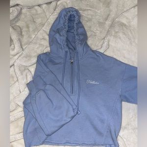 Hollister cropped half zip